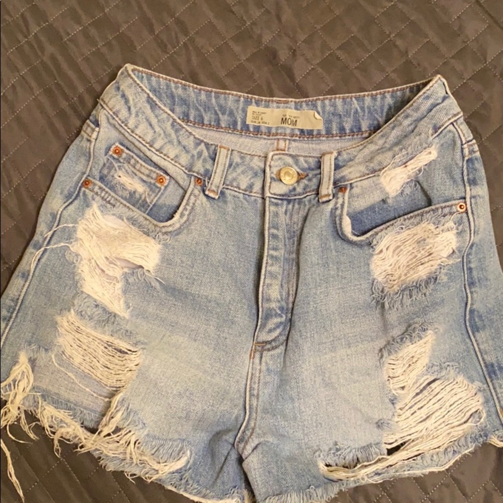 Topshop Mom Denim Shorts